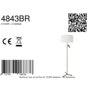 Steinhauer floor lamp STANG E27 + GU10 IP20, dimmable