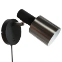 anne light & home Luminaire mural FJORGARD à 1 flamme E27 IP20, noir gradable