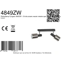 anne light & home Luminaire de plafond FJORGARD à 2 flammes E27 IP20, noir gradable