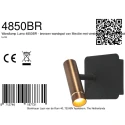 Mexlite wall luminaire LUMO 1 flame IP20, bronze dimmable