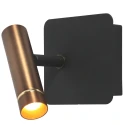 Mexlite wall luminaire LUMO 1 flame IP20, bronze dimmable