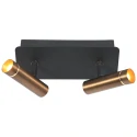 Mexlite wall luminaire LUMO 2 flames IP20, bronze dimmable