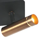 Mexlite wall luminaire LUMO 2 flames IP20, bronze dimmable
