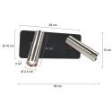 Mexlite wall luminaire LUMO 2 flames IP20, steel dimmable