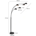Mexlite Lampadaire PENTRA E14 IP20, gradable
