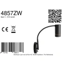 Mexlite ceiling luminaire DOWNLUME 1 flame GU10 IP20, black dimmable