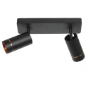 Luminaire de plafond DOWNLUME à 2 flammes GU10 IP20, noir gradable