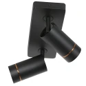Mexlite Luminaire de plafond DOWNLUME à 2 flammes GU10 IP20, noir gradable