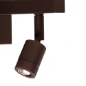 Steinhauer wall luminaire STANG 2 flames E27 IP20, cocoa dimmable
