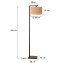 Steinhauer Lampadaire STANG E27 IP20, gradable