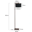 Steinhauer Lampadaire STANG E27 IP20, gradable