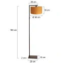 Steinhauer Lampadaire STANG E27 IP20, gradable