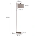 Steinhauer Lampadaire STANG E27 IP20, gradable