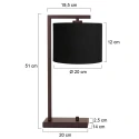 Steinhauer Lampe de table STANG E27 IP20, gradable