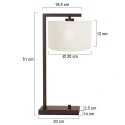 Steinhauer Lampe de table STANG E27 IP20, gradable