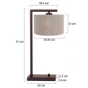 Steinhauer table lamp STANG E27 IP20, dimmable