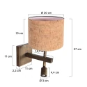 Steinhauer Luminaire mural STANG E27 IP20, gradable