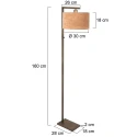 Steinhauer Lampadaire STANG E27 IP20, gradable