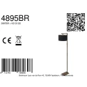 Steinhauer Lampadaire STANG E27 IP20, gradable