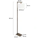 Steinhauer Lampadaire STANG E27 IP20, gradable