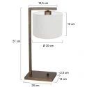 Steinhauer Lampe de table STANG E27 IP20, gradable