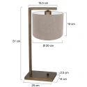 Steinhauer Lampe de table STANG E27 IP20, gradable