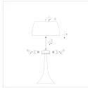 Steinhauer Steinhauer Table lamp ANCILLA, 1 flame, glass, steel