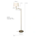 Mexlite Mexlite Floor lamp BELLA, 1 flame, bronze