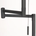 Mexlite floor lamp BELLA 1 flame E27 IP20, black dimmable