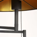 Mexlite floor lamp BELLA 1 flame E27 IP20, black dimmable
