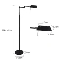 Mexlite Mexlite Floor lamp KARL, 1 flame, black