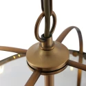 Steinhauer Luminaire à suspension PIMPERNEL 4 flammes E14 IP20, bronze, transparent gradable