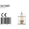 Steinhauer Luminaire à suspension PIMPERNEL 4 flammes E14 IP20, bronze, transparent gradable