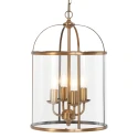 Steinhauer Luminaire à suspension PIMPERNEL 4 flammes E14 IP20, bronze, transparent gradable