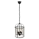 Luminaire à suspension PIMPERNEL 4 flammes E14 IP20, noir gradable