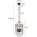 Steinhauer Luminaire à suspension PIMPERNEL 4 flammes E14 IP20, noir gradable