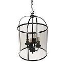 Steinhauer Luminaire à suspension PIMPERNEL 4 flammes E14 IP20, noir gradable