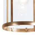 Steinhauer Luminaire de plafond PIMPERNEL à 1 flamme E27 IP20, bronze, transparent gradable