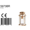 Steinhauer Luminaire de plafond PIMPERNEL à 1 flamme E27 IP20, bronze, transparent gradable