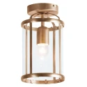 Steinhauer Luminaire de plafond PIMPERNEL à 1 flamme E27 IP20, bronze, transparent gradable
