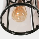 Steinhauer Luminaire de plafond PIMPERNEL E27 IP20, noir gradable