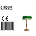 Steinhauer Lampe de table ANCILLA à 1 flamme E27 IP20, vert, bronze gradable