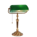 Steinhauer Lampe de table ANCILLA à 1 flamme E27 IP20, vert, bronze gradable