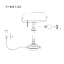 Steinhauer Lampe de table ANCILLA à 1 flamme E27 IP20, vert, bronze gradable