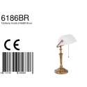 Steinhauer Lampe de table ANCILLA à 1 flamme E27 IP20, bronze, blanche gradable