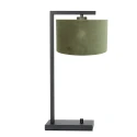 table lamp STANG down, with switch, with shade, with plug E27 IP20, black matt dimmable