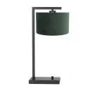 Steinhauer table lamp STANG down, with switch, with shade, with plug E27 IP20, black matt dimmable