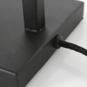 Steinhauer table lamp STANG down, with switch, with shade, with plug E27 IP20, black matt dimmable
