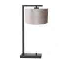 Steinhauer table lamp STANG down, with switch, with shade, with plug E27 IP20, black matt dimmable