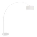 Steinhauer floor lamp SPARKLED LIGHT cylindrical, with switch, with shade, with plug, adjustable E27 IP20, white matt 
